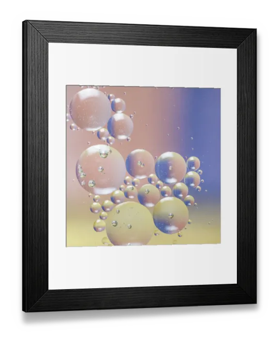 Framed Print : USA, Washington State, Seabeck. Bubbles of oil in water. ©Don Paulson / Jaynes Gallery / DanitaDelimont.com Framed Print : USA, Washington State, Seabeck. Bubbles of oil in water. ©Don Paulson / Jaynes Gallery / DanitaDelimont.com