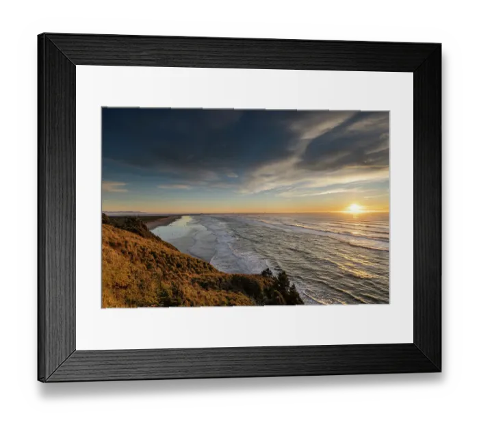 Framed Print : Sunset clouds over Benson Beach at Cape Disappointment State Park in Washington State, USA Framed Print : Sunset clouds over Benson Beach at Cape Disappointment State Park in Washington State, USA
