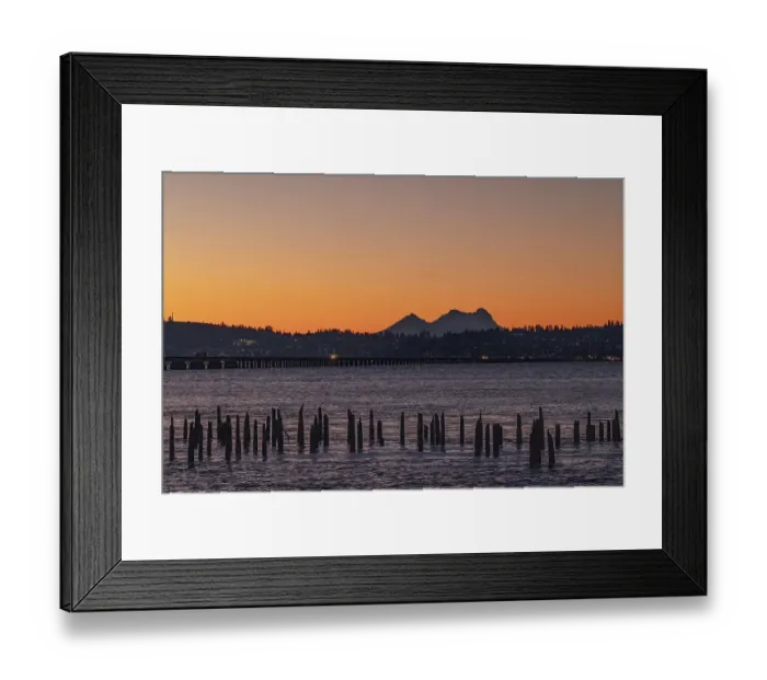 Framed Print : Looking at Astoria, Oregon and Saddle Mountain from the Astoria Megler Bridge over the Columbia River in Washington State, USA Framed Print : Looking at Astoria, Oregon and Saddle Mountain from the Astoria Megler Bridge over the Columbia River in Washington State, USA