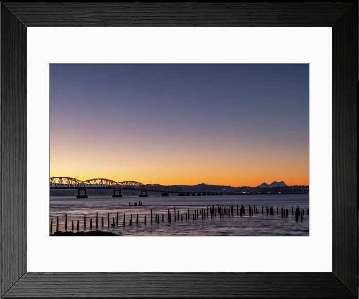 Framed Print : The Astoria Megler Bridge over the Columbia River in Washington State, USA