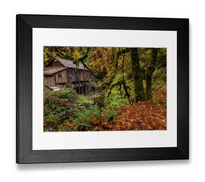 Framed Print : Historic grist mill over Cedar Creek in Woodland, Washington State, USA Framed Print : Historic grist mill over Cedar Creek in Woodland, Washington State, USA