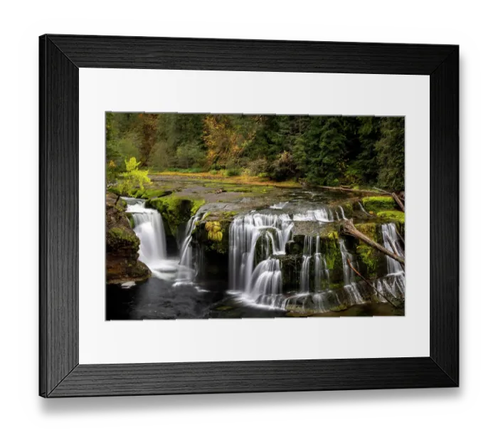 Framed Print : Lower Lewis River Falls in autumn in the Gifford Pinchot National Forest, Washington State, USA Framed Print : Lower Lewis River Falls in autumn in the Gifford Pinchot National Forest, Washington State, USA