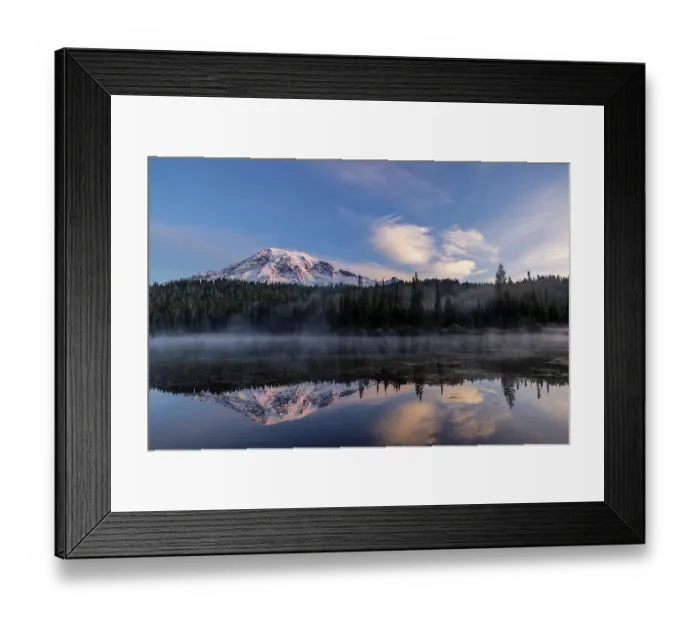 Framed Print : Mount Rainier in Reflection Lake in Mount Rainier National Park, Washington State, USA Framed Print : Mount Rainier in Reflection Lake in Mount Rainier National Park, Washington State, USA