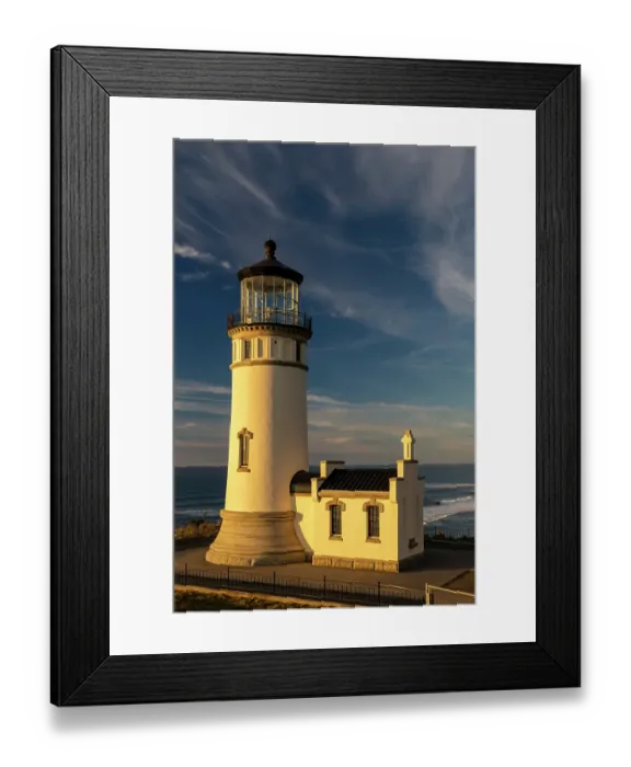 Framed Print : North Head Lighthouse at Cape Disappointment State Park in Washington State, USA