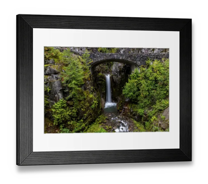 Framed Print : Christine Falls n Mount Rainier National Park, Washington State, USA