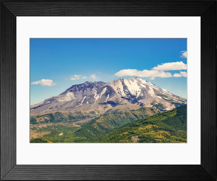 Framed Print : Washington State, Skamania County. Mount St. Helens or Louwala-Clough is an active stratovolcano