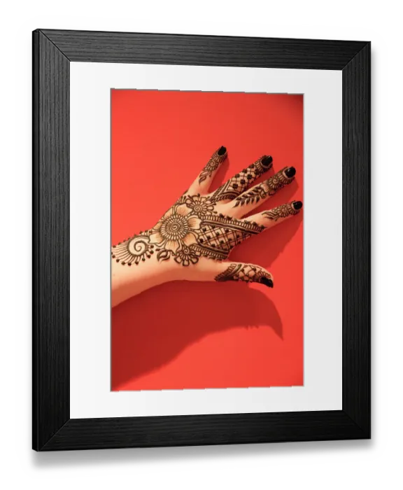 Framed Print : USA, Washington State. Indian Mehendi celebration. Henna application and rituals