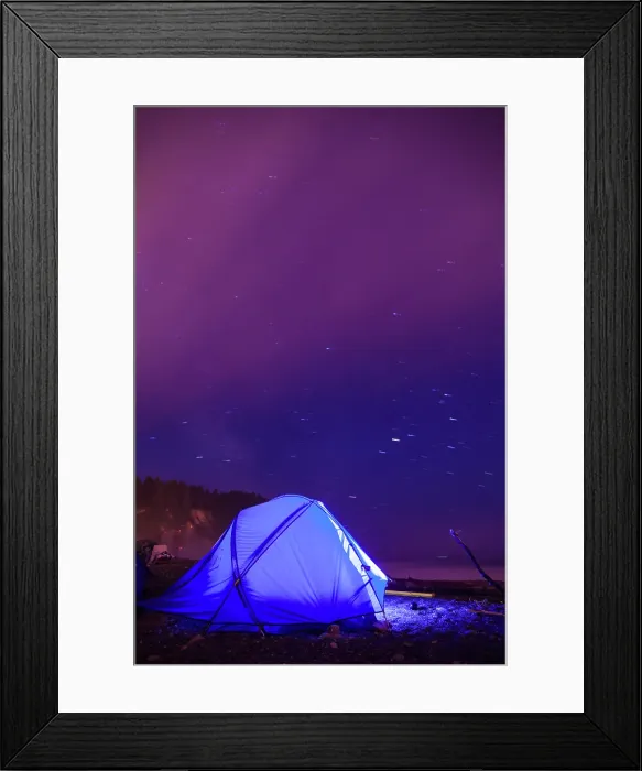 Framed Print : Camping on First Beach and James Island, Quileute Reservation, La Push, Washington State, USA Framed Print : Camping on First Beach and James Island, Quileute Reservation, La Push, Washington State, USA