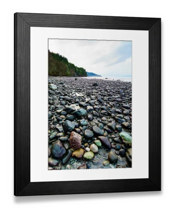 Framed Print : Low tide, Freshwater Bay beach, Port Angeles, Washington State, USA