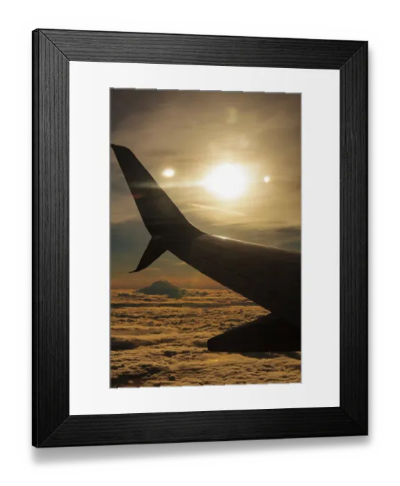 Framed Print : Mount Rainier view from a jetliner, Washington State, USA Framed Print : Mount Rainier view from a jetliner, Washington State, USA