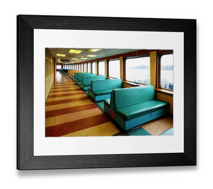 Framed Print : Puget Sound ferry crossing from Edmonds to Kingston, Washington State, USA