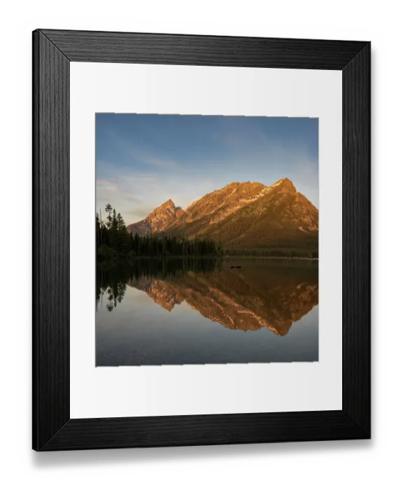 Framed Print : USA, Wyoming. Landscape of Mount Woodring from Leigh Lake, Grand Teton National Park Framed Print : USA, Wyoming. Landscape of Mount Woodring from Leigh Lake, Grand Teton National Park
