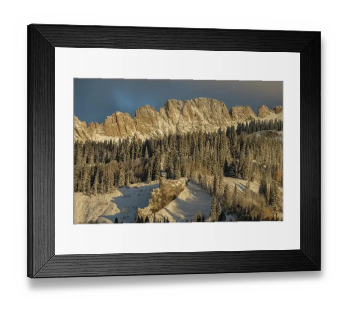 Framed Print : USA, Colorado, Gunnison National Forest. Snow-covered mountain and forest landscape in autumn. ©Don Grall / Jaynes Gallery / DanitaDelimont.com Framed Print : USA, Colorado, Gunnison National Forest. Snow-covered mountain and forest landscape in autumn. ©Don Grall / Jaynes Gallery / DanitaDelimont.com