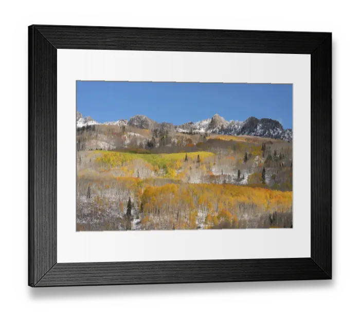 Framed Print : USA, Colorado, Gunnison National Forest. Mountain and forest landscape in autumn. ©Don Grall / Jaynes Gallery / DanitaDelimont.com Framed Print : USA, Colorado, Gunnison National Forest. Mountain and forest landscape in autumn. ©Don Grall / Jaynes Gallery / DanitaDelimont.com