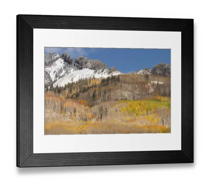 Framed Print : USA, Colorado, Gunnison National Forest. Mountain ridge and forest landscape in autumn. ©Don Grall  /  Jaynes Gallery  /  DanitaDelimont.com