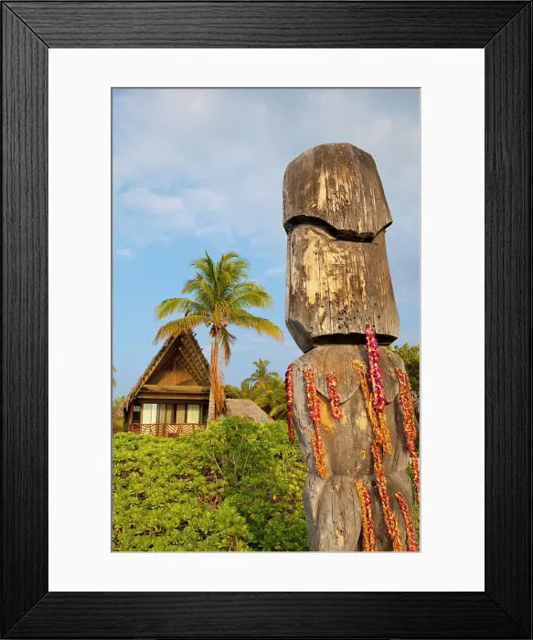 Framed Print : Kona Village, Rosewood Resorts, Kona, Hawaii USA. (Editorial Use Only)