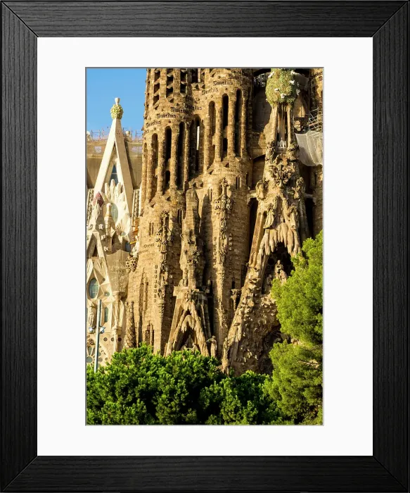 Framed Print : Antoni Gaudi's Sagrada Familia basilica Barcelona, Spain. (Editorial Use Only)