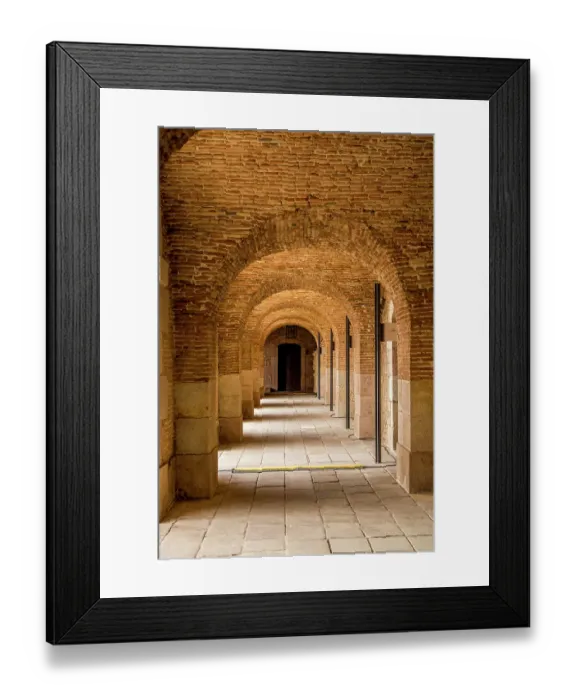 Framed Print : Montjuic Castle old military fortress on Montjuic Mountain overlooking the city, Barcelona, Spain