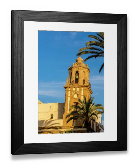 Framed Print : Iglesia de Santiago Apostol (Church of Saint James the Apostle), Cadiz, Spain