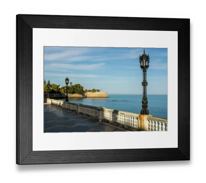 Framed Print : La Candelaria Bastion and Parque Genoves, Cadiz, Spain Framed Print : La Candelaria Bastion and Parque Genoves, Cadiz, Spain