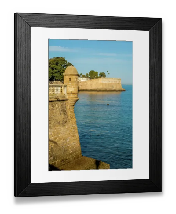 Framed Print : La Candelaria Bastion and Parque Genoves, Cadiz, Spain Framed Print : La Candelaria Bastion and Parque Genoves, Cadiz, Spain