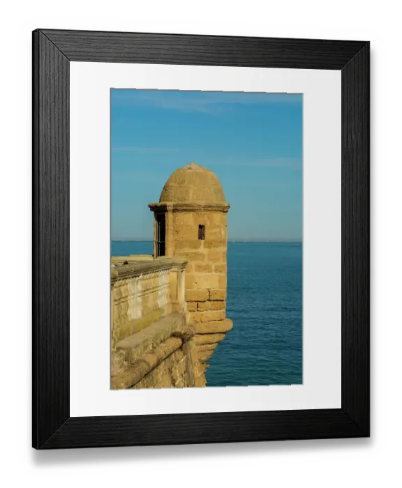 Framed Print : La Candelaria Bastion and Parque Genoves, Cadiz, Spain