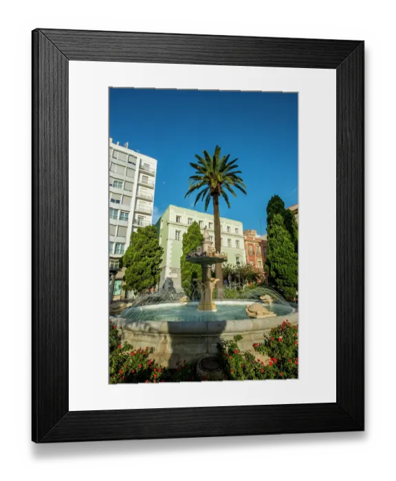 Framed Print : Fountain in Canalejas Park, Old Town, Cadiz, Spain Framed Print : Fountain in Canalejas Park, Old Town, Cadiz, Spain