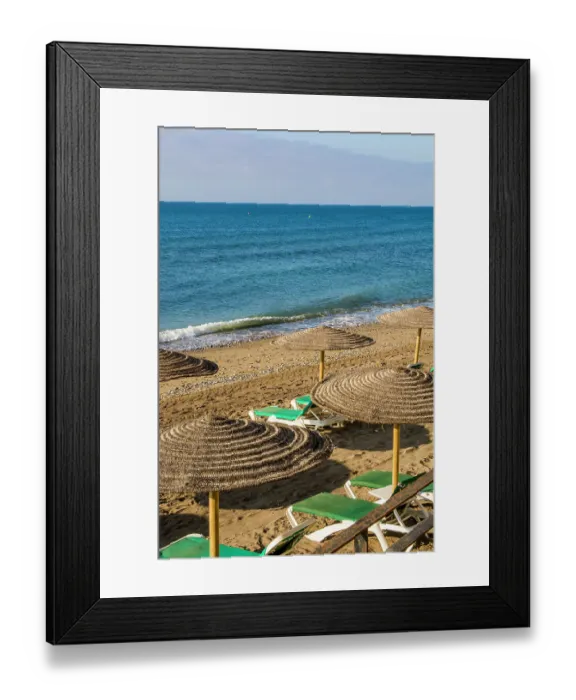 Framed Print : Playa de la Fontanilla beach, Marbella, Costa Del Sol, Spain