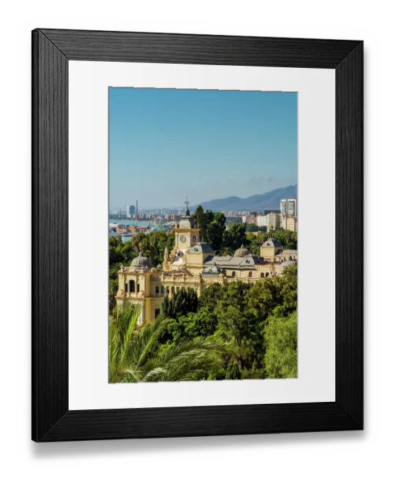 Framed Print : Ayuntamiento de Malaga (Malaga City Hall) and Pedro Luis Alonso Gardens (Jardines de Pedro Luis Alonso), Malaga, Spain Framed Print : Ayuntamiento de Malaga (Malaga City Hall) and Pedro Luis Alonso Gardens (Jardines de Pedro Luis Alonso), Malaga, Spain