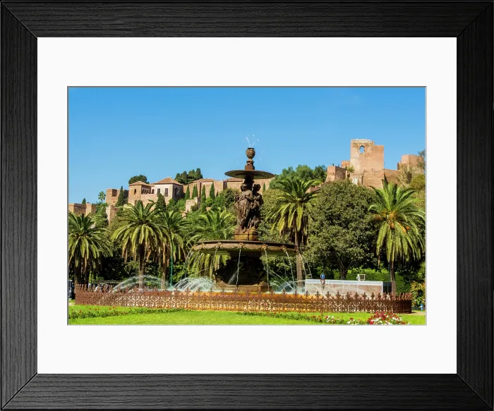 Framed Print : Fuente de las Tres Gracias or de Las Tres Ninfas fountain in the roundabout in Plaza del General Torrijos, Malaga, Spain Framed Print : Fuente de las Tres Gracias or de Las Tres Ninfas fountain in the roundabout in Plaza del General Torrijos, Malaga, Spain