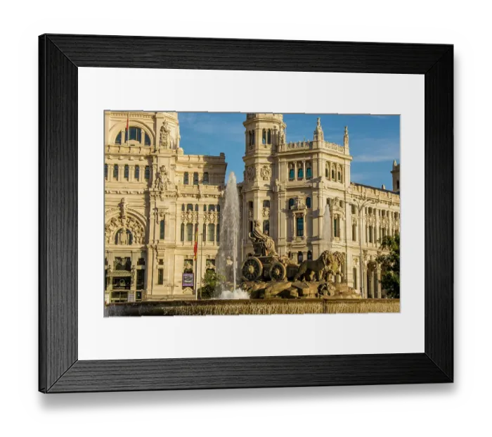 Framed Print : Cibeles Fountain and the Cibeles Palace, Madrid, Spain Framed Print : Cibeles Fountain and the Cibeles Palace, Madrid, Spain