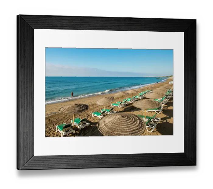 Framed Print : Playa de la Fontanilla beach, Marbella, Costa Del Sol, Spain Framed Print : Playa de la Fontanilla beach, Marbella, Costa Del Sol, Spain