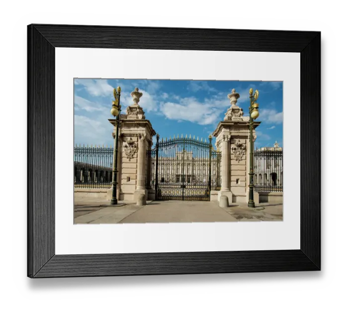 Framed Print : Main gate to the Royal Palace, Madrid, Spain Framed Print : Main gate to the Royal Palace, Madrid, Spain