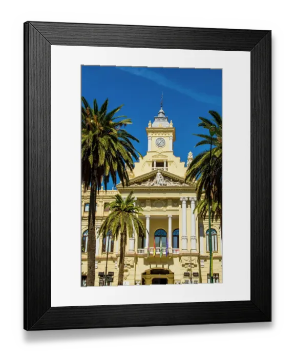 Framed Print : Ayuntamiento de Malaga (Malaga City Hall) and Pedro Luis Alonso Gardens (Jardines de Pedro Luis Alonso), Malaga, Spain Framed Print : Ayuntamiento de Malaga (Malaga City Hall) and Pedro Luis Alonso Gardens (Jardines de Pedro Luis Alonso), Malaga, Spain