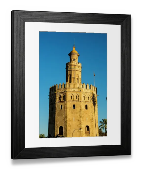Framed Print : Torre del Oro (Golden Tower) middle ages watchtower, Seville, Andalusia, Spain Framed Print : Torre del Oro (Golden Tower) middle ages watchtower, Seville, Andalusia, Spain