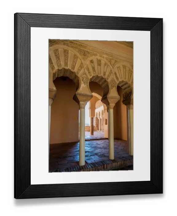 Framed Print : Alcazaba and Castle of Gibralfaro on Mount Malaga above the old town, Malaga, Spain Framed Print : Alcazaba and Castle of Gibralfaro on Mount Malaga above the old town, Malaga, Spain