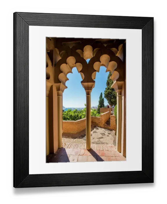 Framed Print : Alcazaba and Castle of Gibralfaro on Mount Malaga above the old town, Malaga, Spain Framed Print : Alcazaba and Castle of Gibralfaro on Mount Malaga above the old town, Malaga, Spain