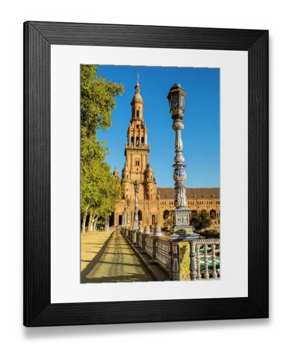 Framed Print : Main building in Plaza de Espana, Seville, Andalusia, Spain Framed Print : Main building in Plaza de Espana, Seville, Andalusia, Spain