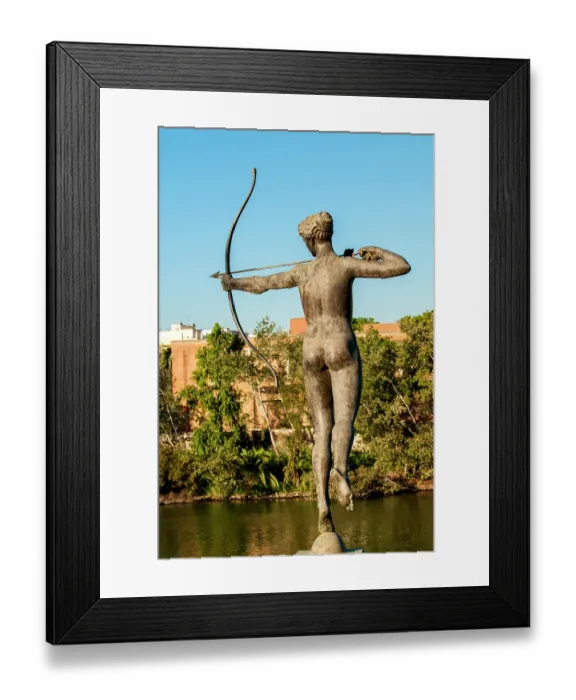 Framed Print : Amazon warrior stature sculpture, Plaza de Espana, Seville, Andalusia, Spain. (Editorial Use Only) Framed Print : Amazon warrior stature sculpture, Plaza de Espana, Seville, Andalusia, Spain. (Editorial Use Only)