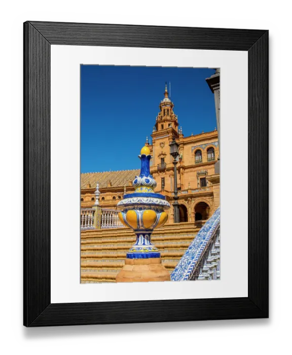 Framed Print : Decorative ceramics and tile work, Plaza De Espana, Seville, Andalusia, Spain Framed Print : Decorative ceramics and tile work, Plaza De Espana, Seville, Andalusia, Spain