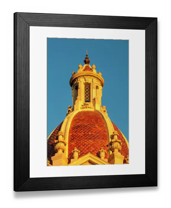 Framed Print : Valencia Town Hall cupola or dome, Plaza del Ayuntamiento, Valencia, Spain