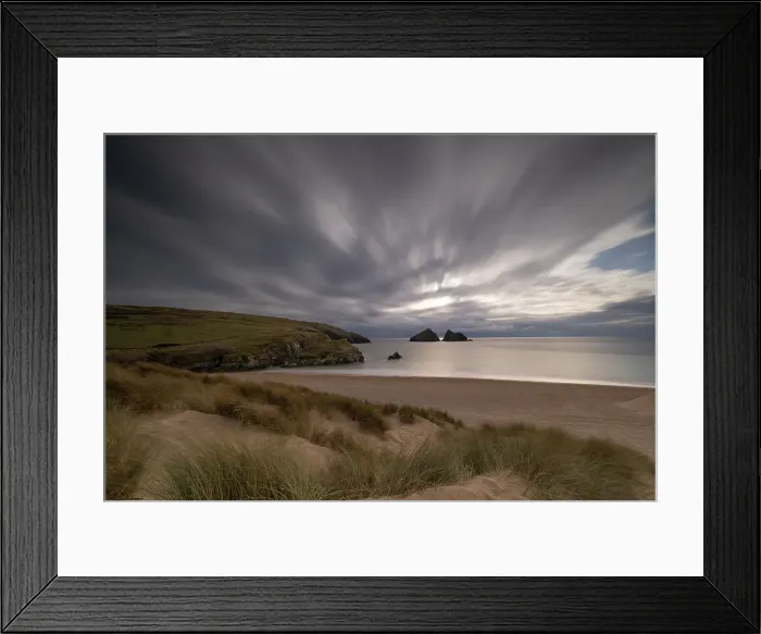 Framed Print : United Kingdom, England, Cornwall. Newquay, Holywell Beach