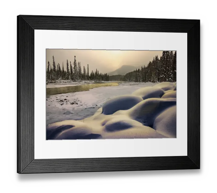 Framed Print : Bow River snow mounds, Canada Framed Print : Bow River snow mounds, Canada