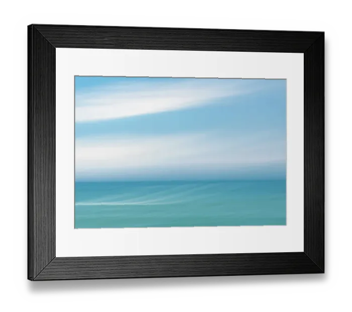 Framed Print : Blue and white abstract blur of sea and sky Framed Print : Blue and white abstract blur of sea and sky