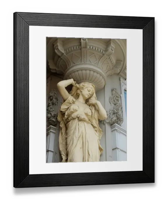 Framed Print : Vienna, Austria. Goddess statue on building exterior Framed Print : Vienna, Austria. Goddess statue on building exterior