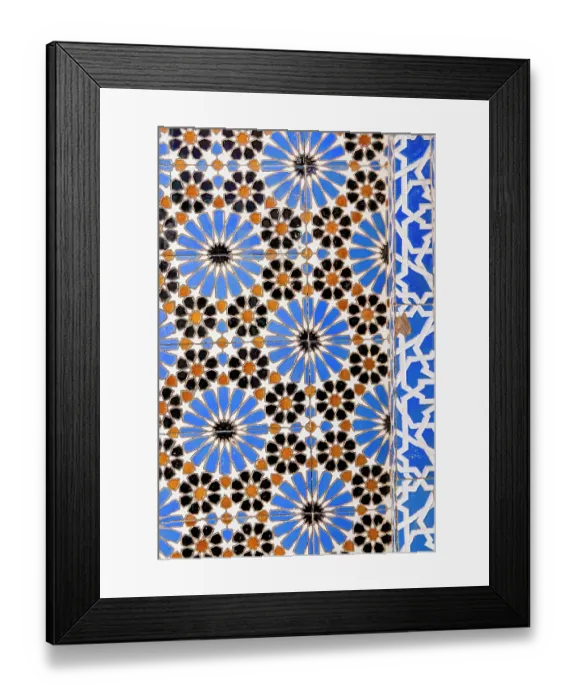 Framed Print : Ceramic tilework at the Sidi Bou Abid Mosque, Grand Socco, Old Medina, Tangier, Morocco, Africa Framed Print : Ceramic tilework at the Sidi Bou Abid Mosque, Grand Socco, Old Medina, Tangier, Morocco, Africa
