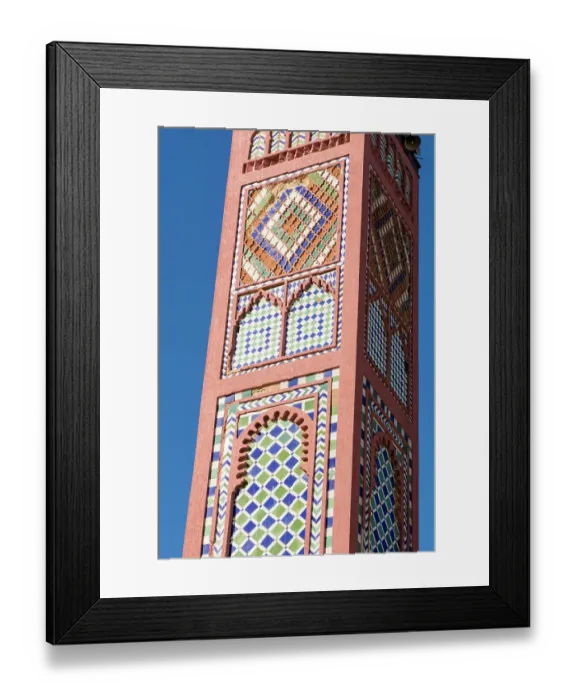 Framed Print : Sidi Bou Abid Mosque minaret, Grand Socco, Old Medina, Tangier, Morocco, Africa Framed Print : Sidi Bou Abid Mosque minaret, Grand Socco, Old Medina, Tangier, Morocco, Africa
