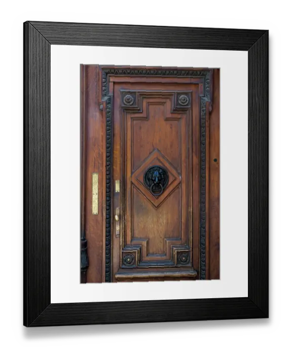 Framed Print : Vienna, Austria. Old wooden door with lion door knocker Framed Print : Vienna, Austria. Old wooden door with lion door knocker