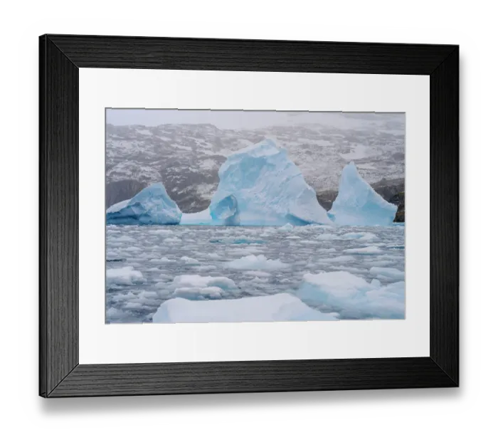 Framed Print : Landscape in the Cierva Cove at the Danco Coast of the Graham Land in the Antarctic Peninsula during late summer