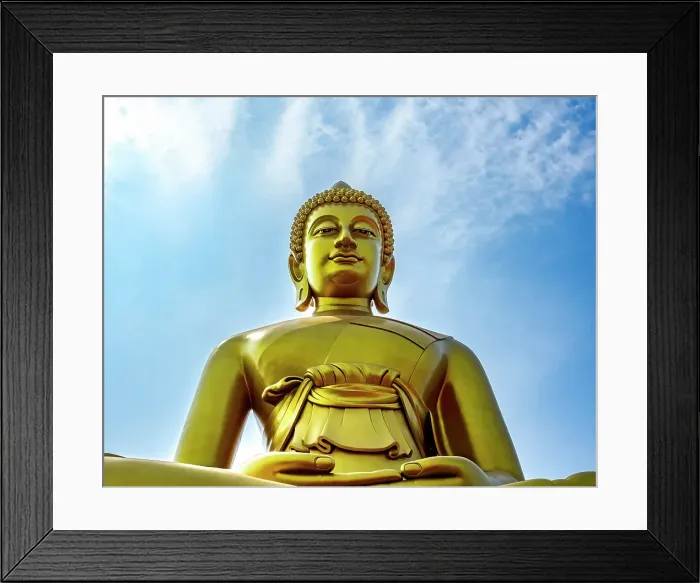 Framed Print : Largest golden Buddha, Wat Paknam Bhasicharoen in Bangkok, Thailand. Temple established in 1600's. Buddha finished in 2021 Framed Print : Largest golden Buddha, Wat Paknam Bhasicharoen in Bangkok, Thailand. Temple established in 1600's. Buddha finished in 2021